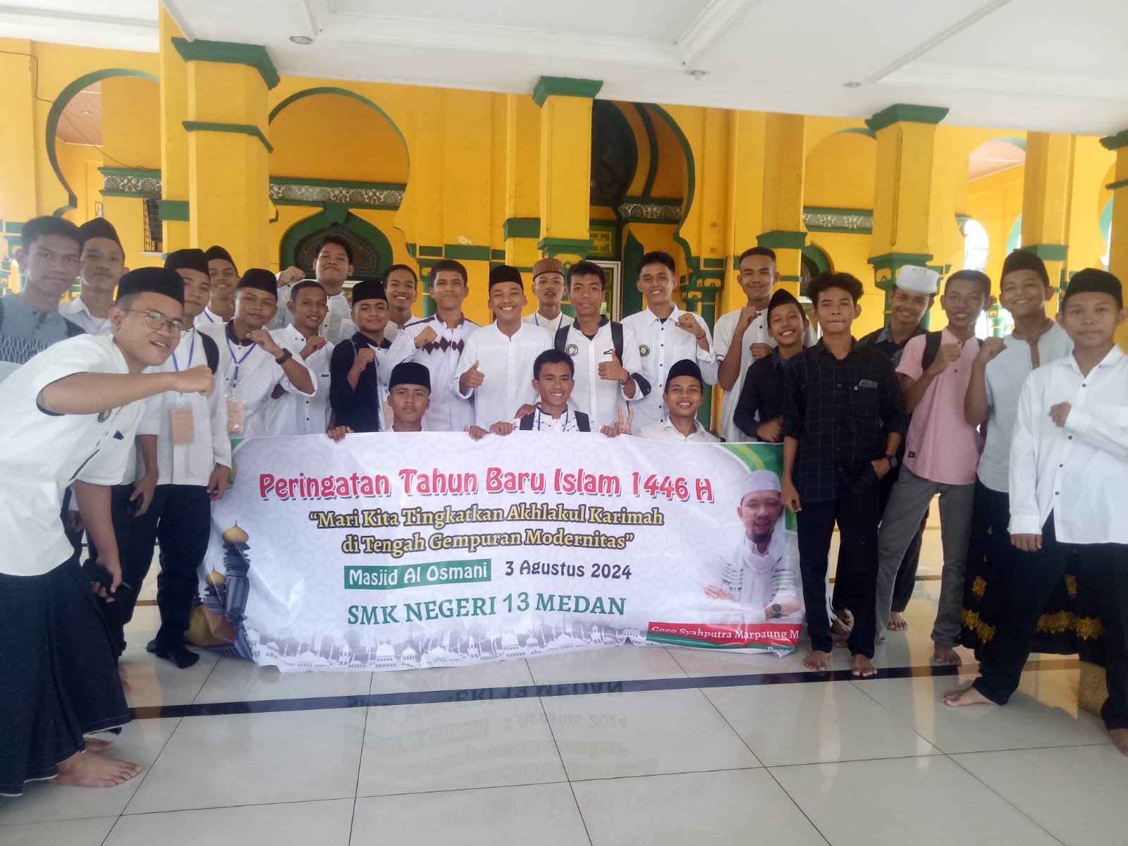 SMKN-13 Medan Gelar Tahun Baru Islam di Mesjid Raya Al-Osmani Labuhan