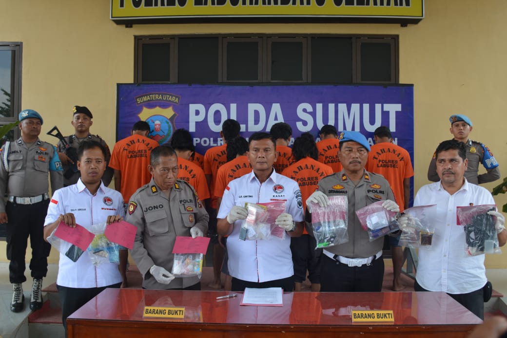 2 Pekan, Polres Labusel Ringkus 5 Residivis Narkoba