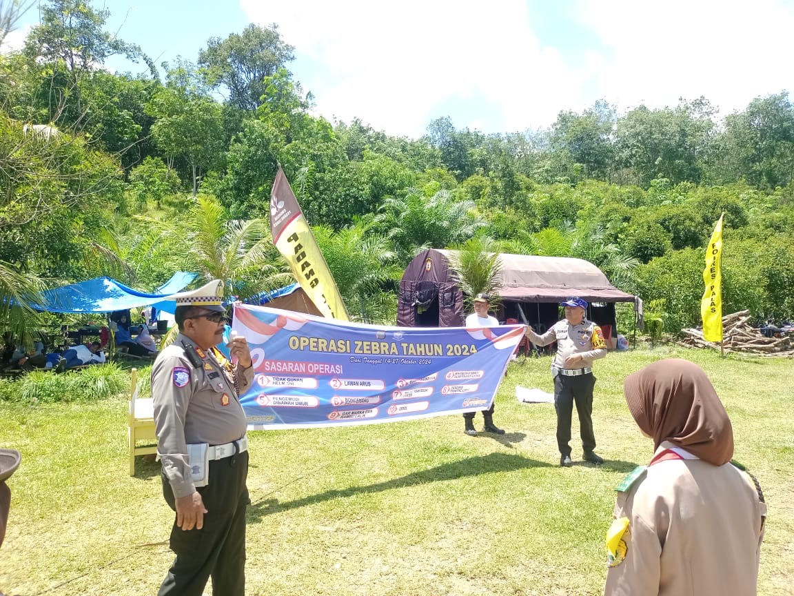 Sat Lantas Polres Palas Isi Materi Krida Lantas di Perkemahan Saka Bhayangkara