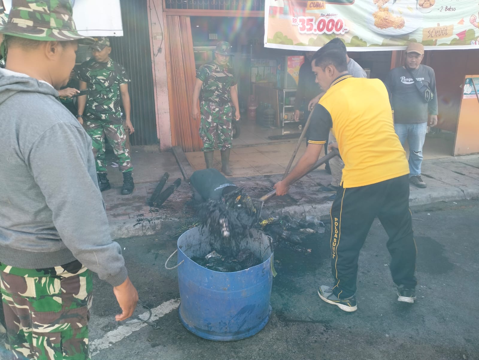 Solidaritas TNI-POLRI di Kabupaten Samosir Jelang HUT TNI ke-79