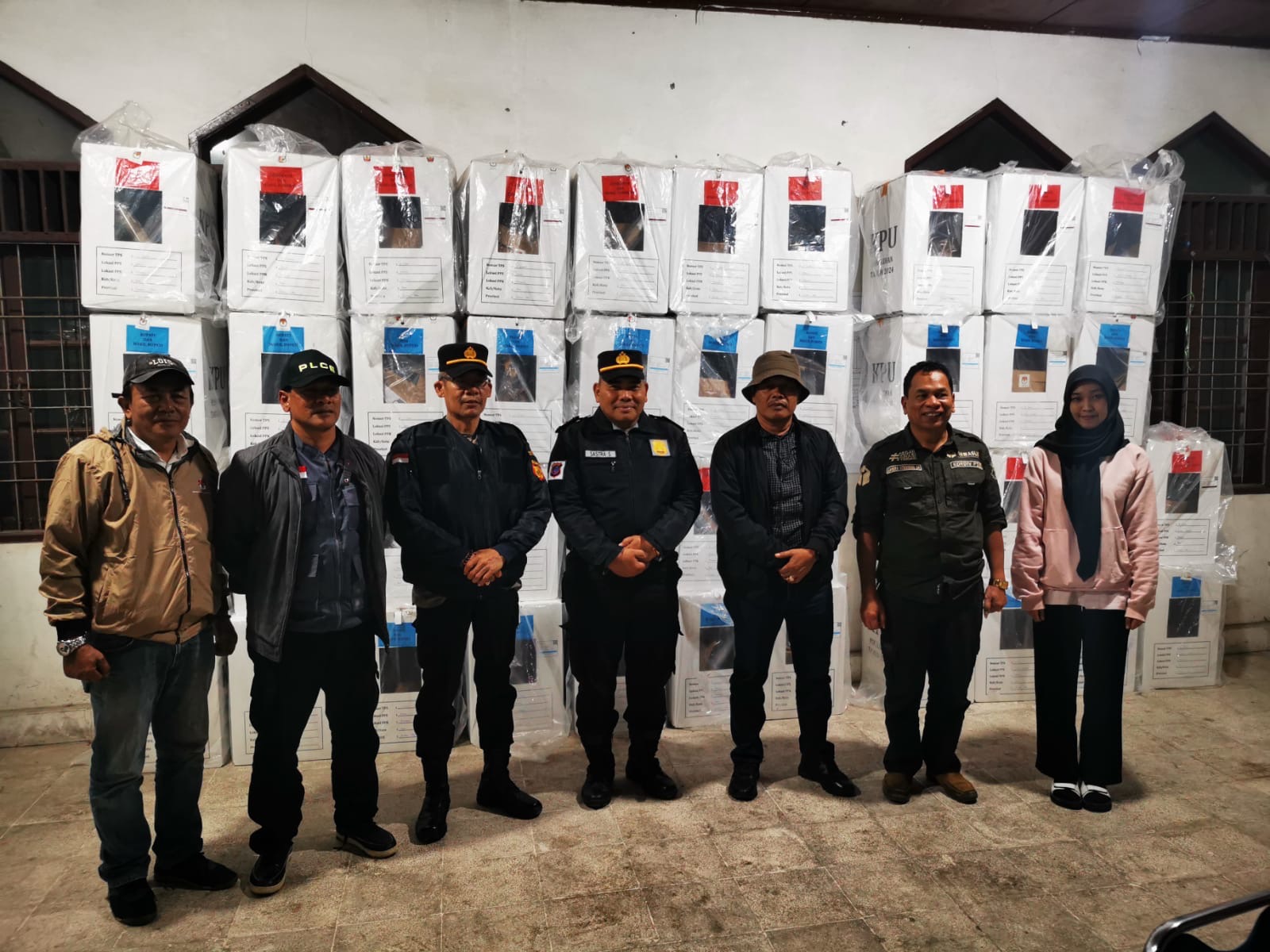 Seluruh Kotak Suara di Karo Tiba di PPK, Kapolres Apresiasi Sinergi Pengamanan