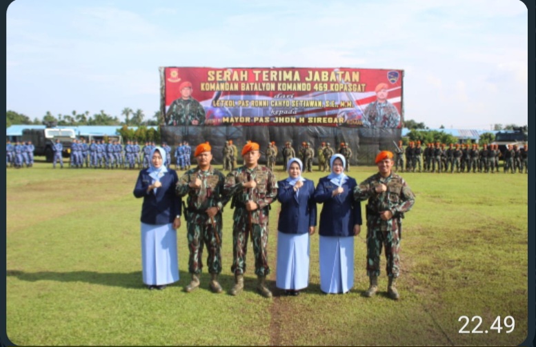 Serah Terima Jabatan Komandan Batalyon Komando 469 Kopasgat TNI AU Medan