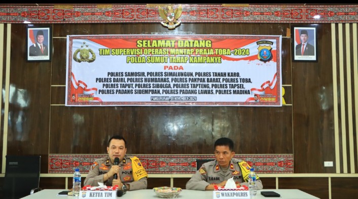 Biro Ops Polda Sumut Supervisi Operasi Mantap Praja Toba 2024 Kampanye di Polres Samosir