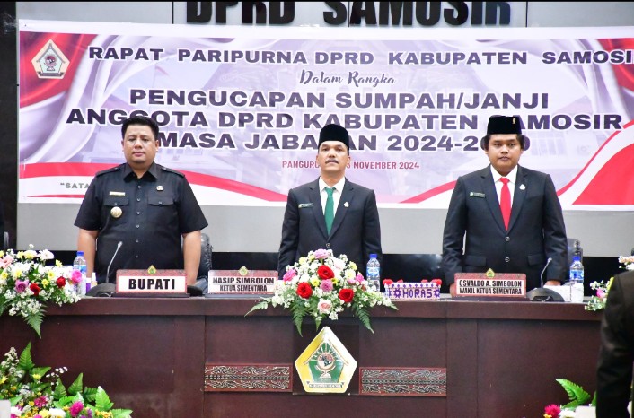 25 Anggota DPRD Kabupaten Samosir Masa Jabatan 2024-2029 Resmi Dilantik