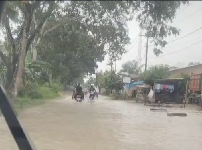 Akibat Hujan Berkepanjangan,Sungai Bedagai Meluap dan 6 Dusun di Rampah Kebanjiran