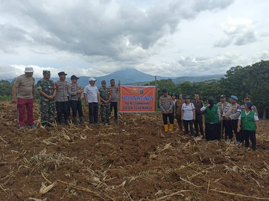 Polsek Tigabinanga Launching Program Ketapang di Perladangan Uruk Biru