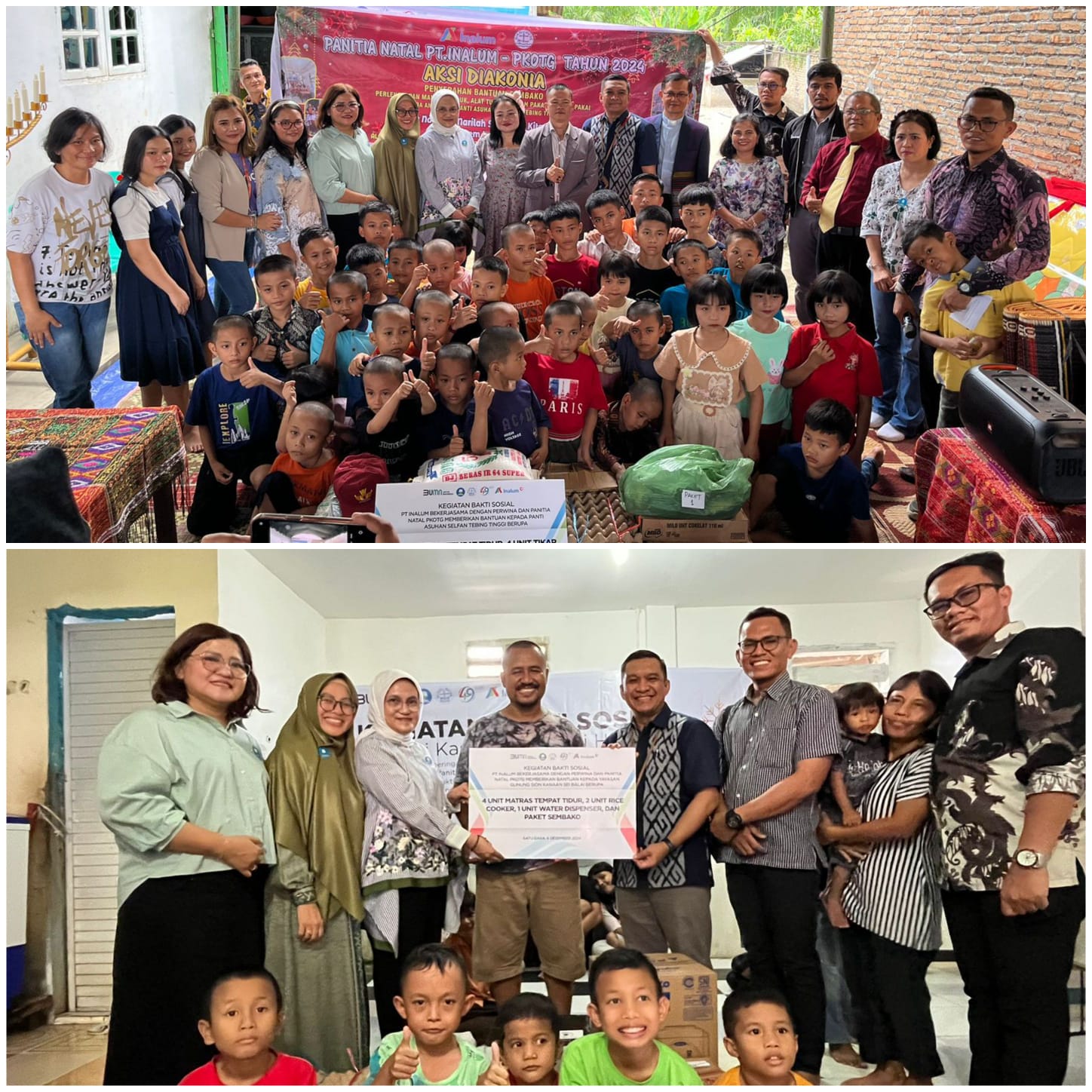 PT Inalum Rayakan Natal dan Tahun Baru dengan Bakti Sosial di Panti Asuhan Selfan Tebing Tinggi