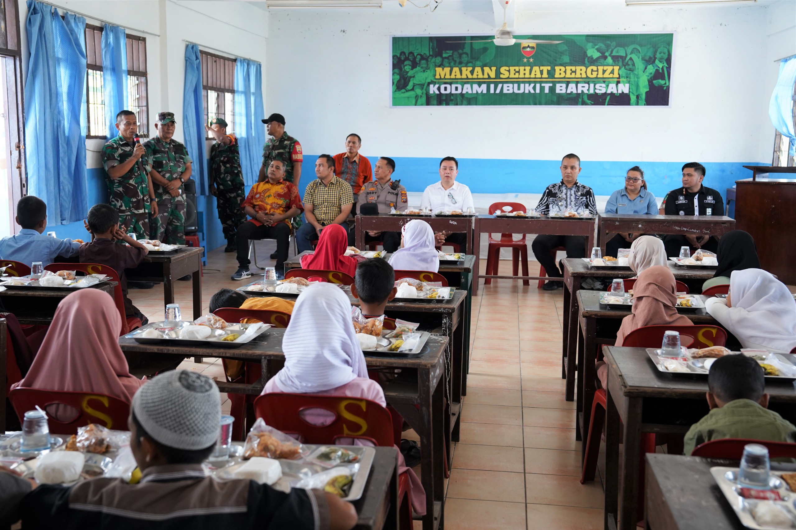Kodam I/BB Gelar Aksi Sosial Makan Sehat Bergizi untuk Empat Panti Asuhan dan Dhuafa di Deli Serdang