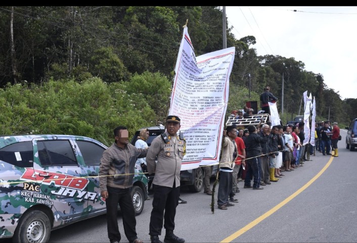 Polres Samosir Sukses Amankan Aksi Damai Keturunan OTRS
