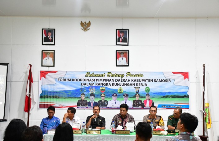 Bupati Samosir Bersama Forkopimda Kunker Bahas Strategis Sambut Nataru