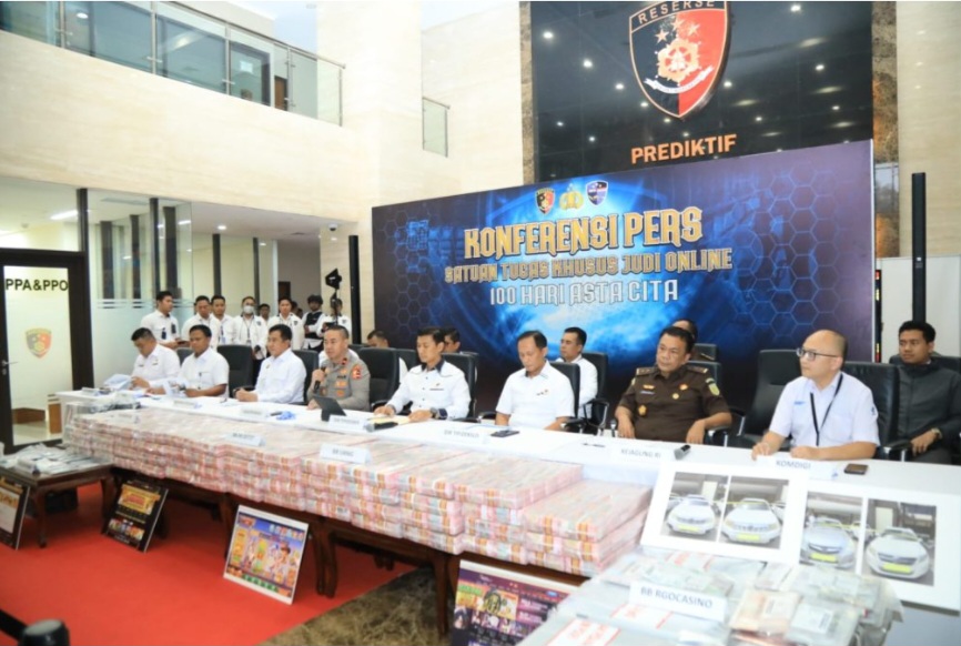 Polri Ungkap Tiga Kasus Besar Judi Online, Sita Aset Rp61 Miliar