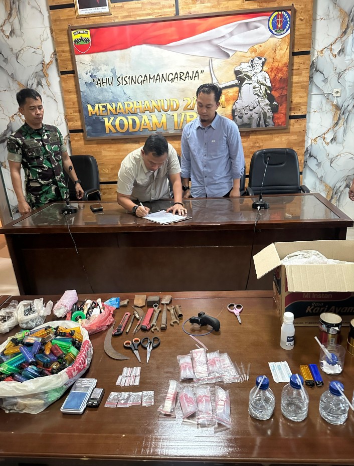 Kodam I/BB Selesaikan Permasalahan, dan Serahkan Barang Bukti ke Kepolisian