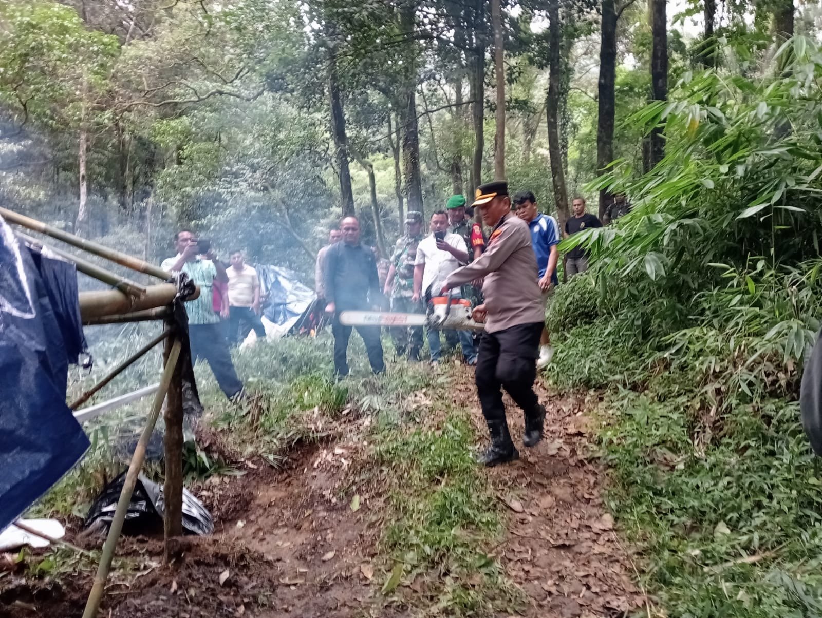 Polsek Pancur Batu Grebek Sarang Narkoba di Kecamatan Sibolangit