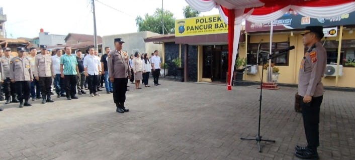 Pimpin Polsek Pancur Batu, Kompol H.Djanuarsa Gelar Apel Perdana