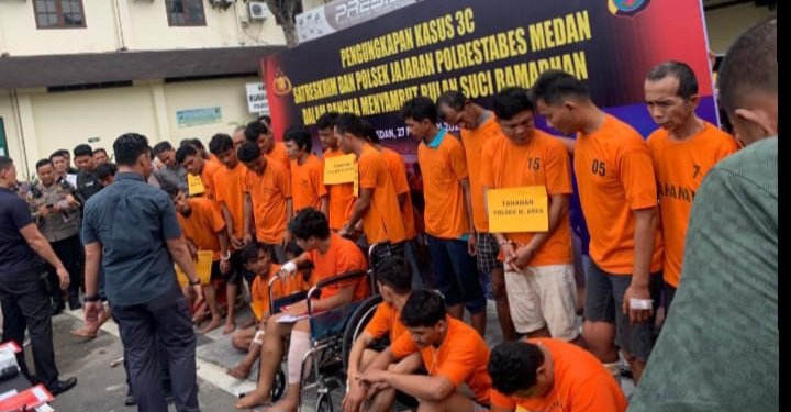 Ini Tampang 39 Pelaku 3C di Medan