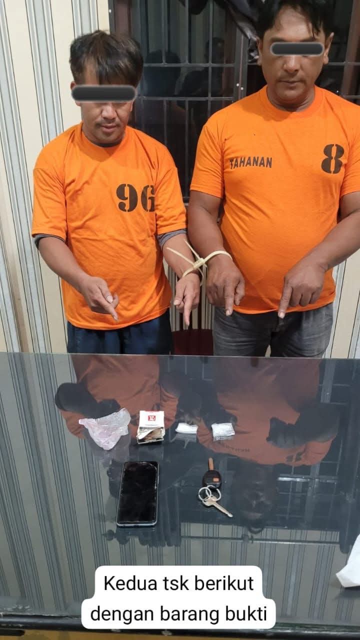 Polres Karo Tangkap Dua Pengedar Narkoba dengan Barang Bukti 8,56 Gr Sabu