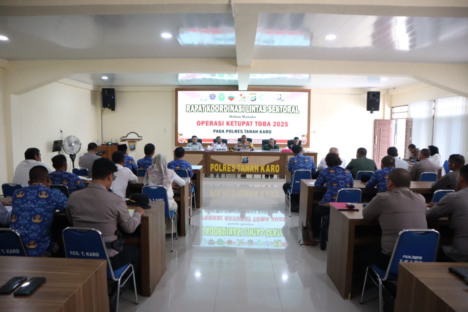 Polres Tanah Karo Gelar Rapat Koordinasi Operasi Ketupat Toba 2025