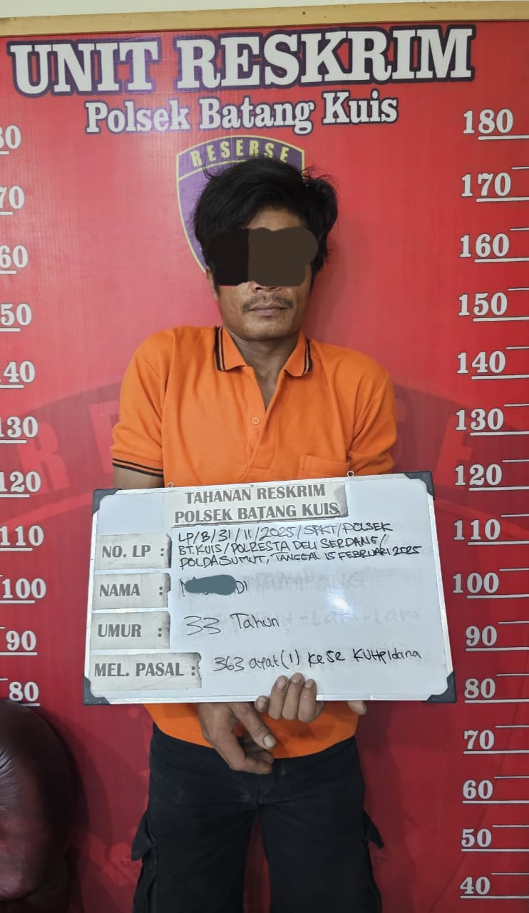 Spesialis Pembobol Rumah Tetangga, Dibekuk Tim Macan Polsek Batang Kuis
