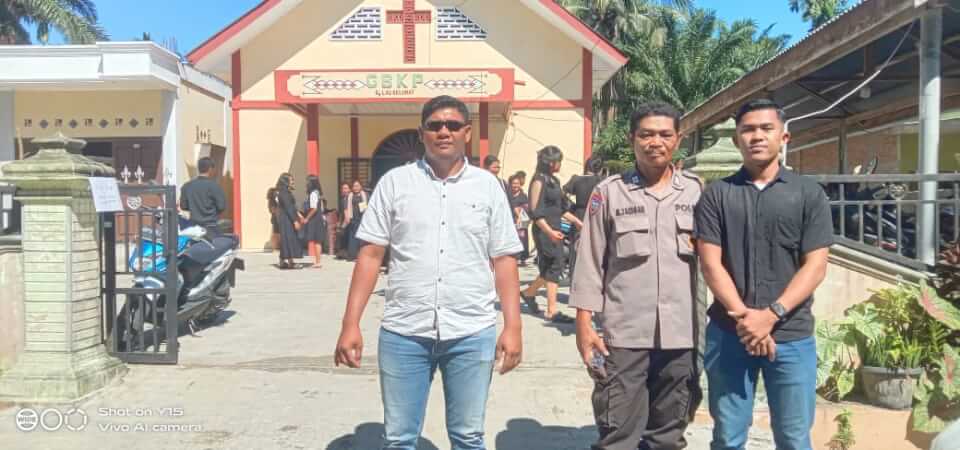 Kapolsek Kutalimbaru Melakukan Pengamanan Ibadah Umat Kristiani Jumat Agung