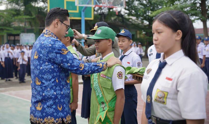 Satpol PP Go To School, Ini Pesan Rico Waas Kepada Pelajar SMP Negeri 5 Medan