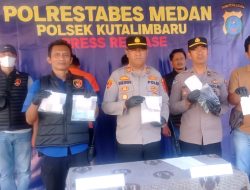 Polsek Kutalimbaru Tangkap Dua Bandar Narkoba Lintas Wilayah, Sita Belasan Gram Sabu