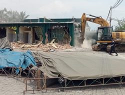 THM Marcopolo Milik Ketua Ormas di Binjai Rata dengan Tanah