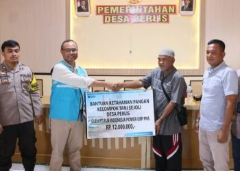 PT PLN Indonesia Power UBP Pangkalan Susu Memberikan Bantuan Ketahanan Pangan kepada Kelompok Tani Sejoli Desa Perlis
