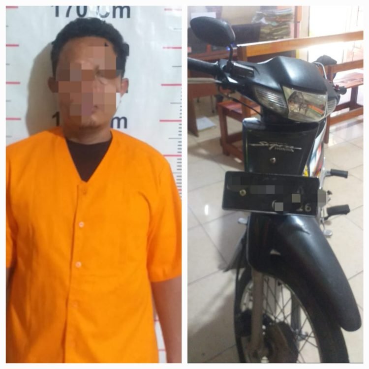 Terekam CCTV, Polsek Bahorok Tangkap Pelaku Curanmor