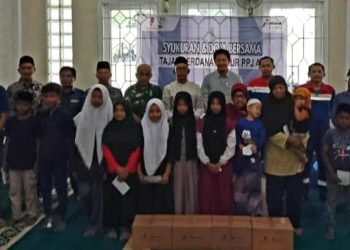 Jelang Tajak Sumur PPJ,A2 Pulau Panjang, Pertamina Field EP Pangkalan Susu Santuni Anak Yatim dan Doa Bersama