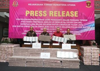 Terpidana Pembalakan Liar Adelin Lis Bayar UP ke Kejati Sumut Senilai Rp 105,8 Miliar dan US$ 2,93 Juta