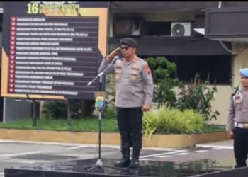 Kombes Pol Parhorian Lumbangaol Pimpin Apel Perdana di Mapolrestabes Medan