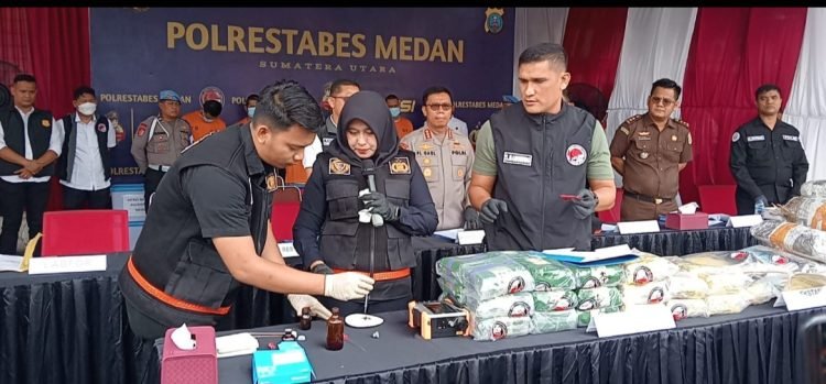 Polrestabes Medan Musnahkan Barang Bukti Narkoba, Selamatkan 342.660 Jiwa