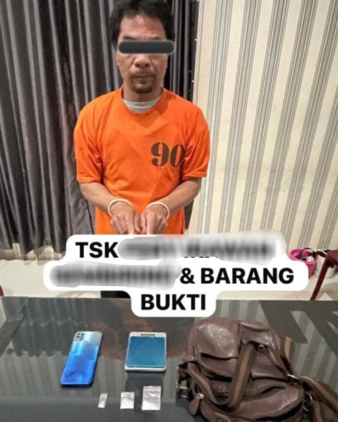 Satresnarkoba Polres Tanah Karo Amankan Pria di Jaranguda dan Sabu