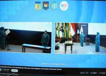 Kahiyang Ayu Hadiri Secara Daring Pelantikan Ketua TP PKK Provinsi Papua