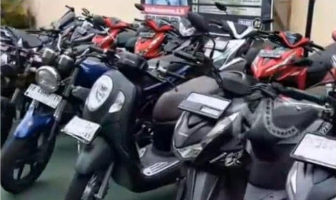Polsek Medan Timur Gerebek Rumah Penyimpanan Motor