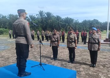 Kapolres Palas Pimpin Upacara Pelantikan dan Sertijab Kabag Log, Kasat Intel, dan Kasi Propam Polres Palas