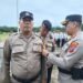 Dukung Transformasi Organisasi Polri, Kapolres Palas Pimpin Upacara Penyesuaian Nomenklatur Pamapta dan Pemasangan Ban Lengan Personil