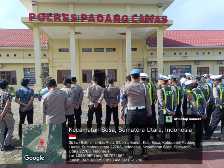 Arahan Dari Kasi Propam Polres Padang Lawas Dalam Apel Pagi Personil