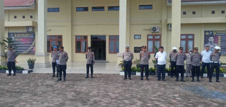 Pimpin Apel Pagi Sebelum Pelaksanaan Gatur Padat Pagi, Ini Kata Wakapolres Padang Lawas.