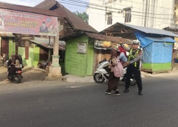 Pos Lantas Polsek Sosa, Optimalkan Pengaturan Pos Padat Pagi