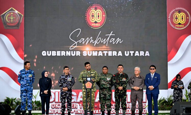 Perayaan HUT ke-80 TNI, Gubernur Sumut Bobby Nasution Sebut TNI Berkontribusi Besar Jaga Kondusivitas