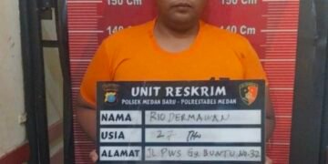 Polsek Medan Baru Amankan Pelaku Melakukan Penggelapan 1 Unit iPhone 12.