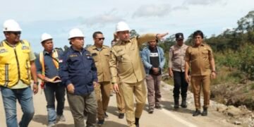 Bupati Pakpak Bharat Tinjau Pembangunan Jalan Provinsi Penghubung Kabupaten Pakpak Bharat-Dairi