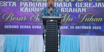 Meriah dan Penuh Sukacita! Bupati Asahan Tutup Pesparawi VIII Tahun 2025