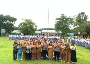 Polsek Kutalimbaru Gelar “Police Go to School” di SMA Negeri 1 Kutalimbaru