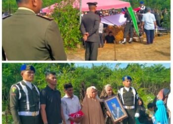 Prajurit TNI AD Gugur saat Evakuasi Banjir Bandang di Sumbar, Dimakamkan di TPU Firdaus Sei Rampah