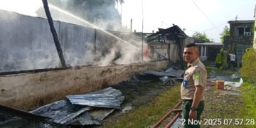 Empat Rumah di Medan Polonia Ludes Terbakar