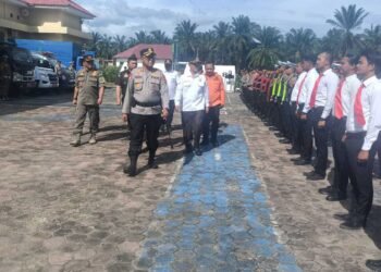 Kapolres Palas Pimpin Apel Kesiapan Tanggap Darurat Bencana Kabupaten Palas Tahun 2025