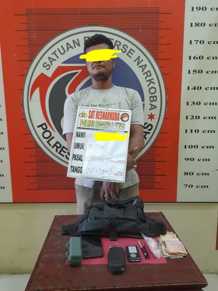Baru Dua Bulan Jadi Pengedar Sabu, Seorang Pria di Ujung Batu I Ditangkap Satresnarkoba Polres Palas