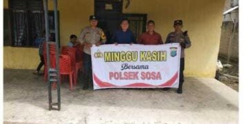 Polres Padang Lawas Lakukan Pam Ibadah dan Minggu Kasih di Gereja-gereja Wilayah Hukumnya